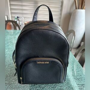 Michael Kors Black Leather Backpack